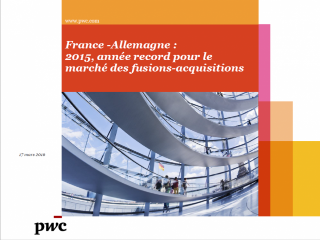 France - Allemagne: 2015, année record pour le  marché des fusions-acquisitions