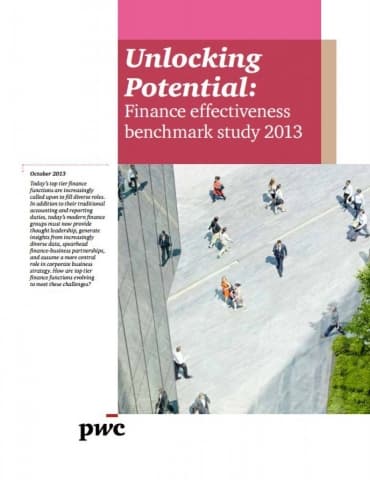 Unlocking Potential: Finance effectiveness benchmark study 2013