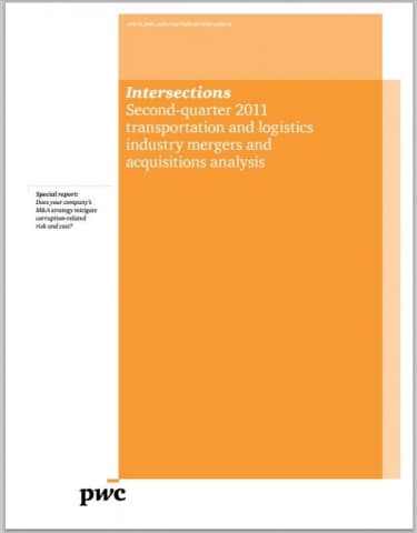 Intersections - Second-quarter 2011 transportation and logistics industry mergers and acquisitions analysis