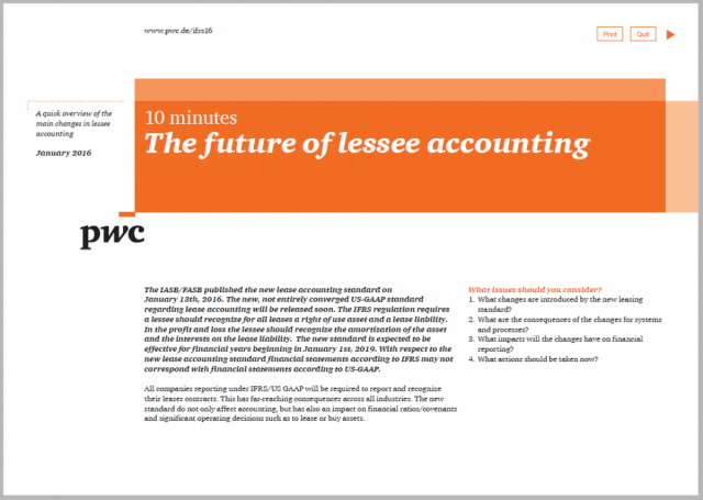 10 minutes - The future of lessee accounting