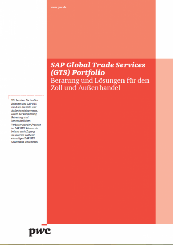 SAP Global Trade Services (GTS) Portfolio - Beratung und Lösungen für den Zoll und Außenhandel