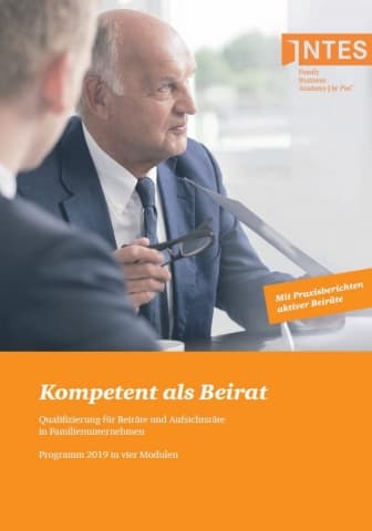 Kompetent als Beirat - Qualifizierung für Beiräte und Aufsichtsräte in Familienunternehmen (Programm 2019 in vier Modulen)