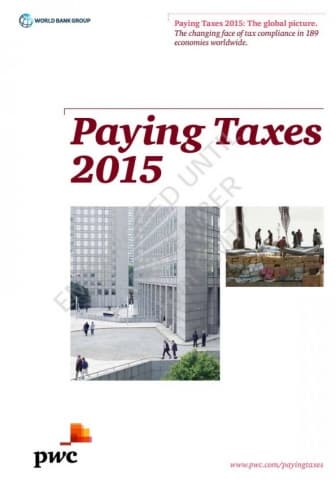 Paying Taxes 2015: The global Picture. The changing face of tax compliance in 189 economies worldwide