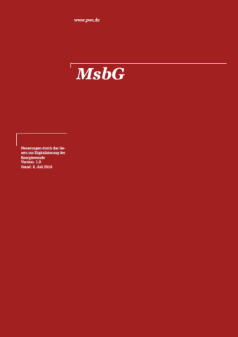 Messstellenbetriebsgesetz (MsbG) - Konsolidierte Fassung