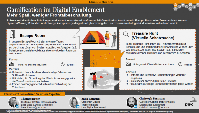Digital Enablement: Help them Learn / Gamification